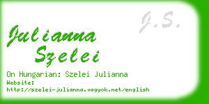 julianna szelei business card